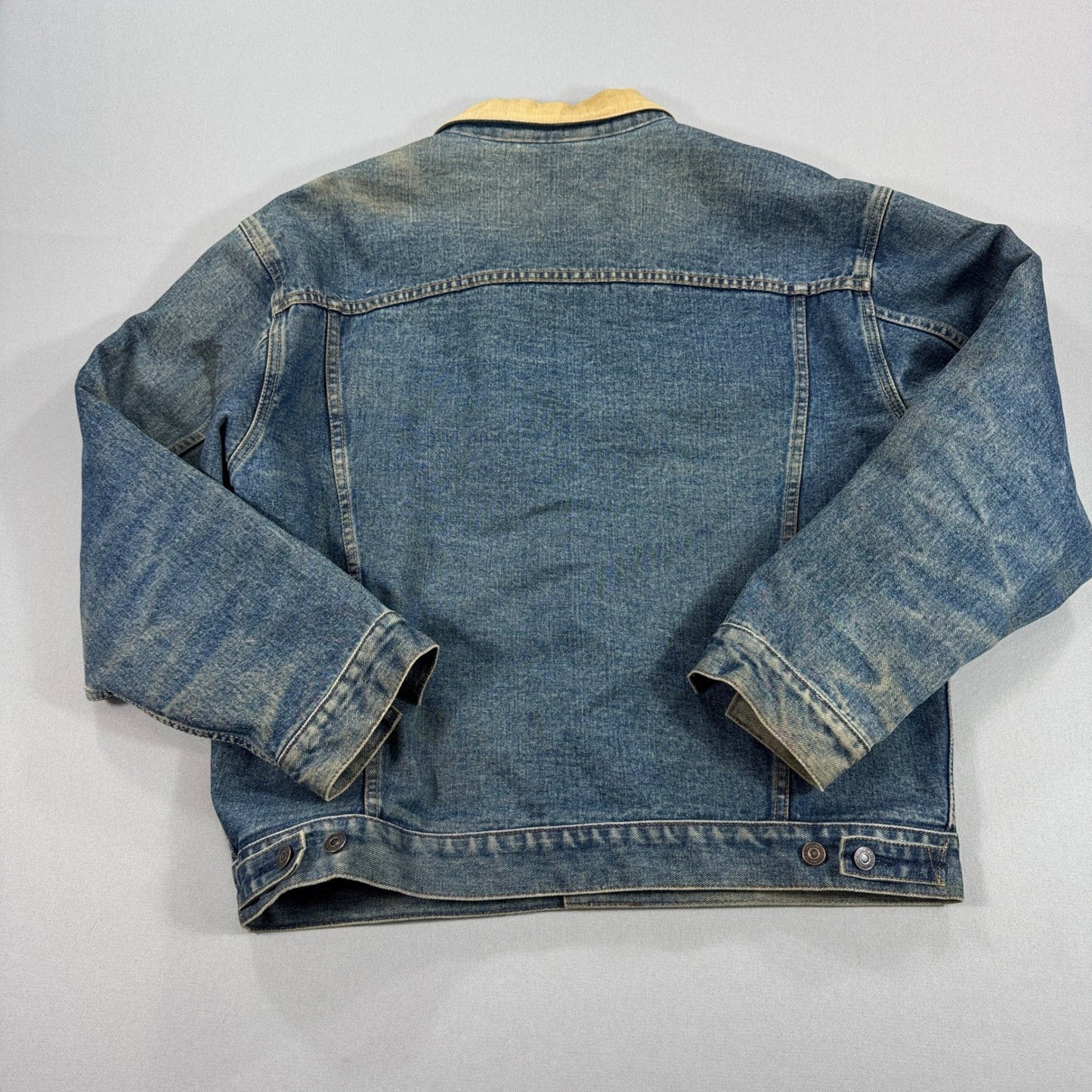 Vintage Levi's Signature Blanket Lined Jacket Womens XL Blue Denim Plaid Flannel