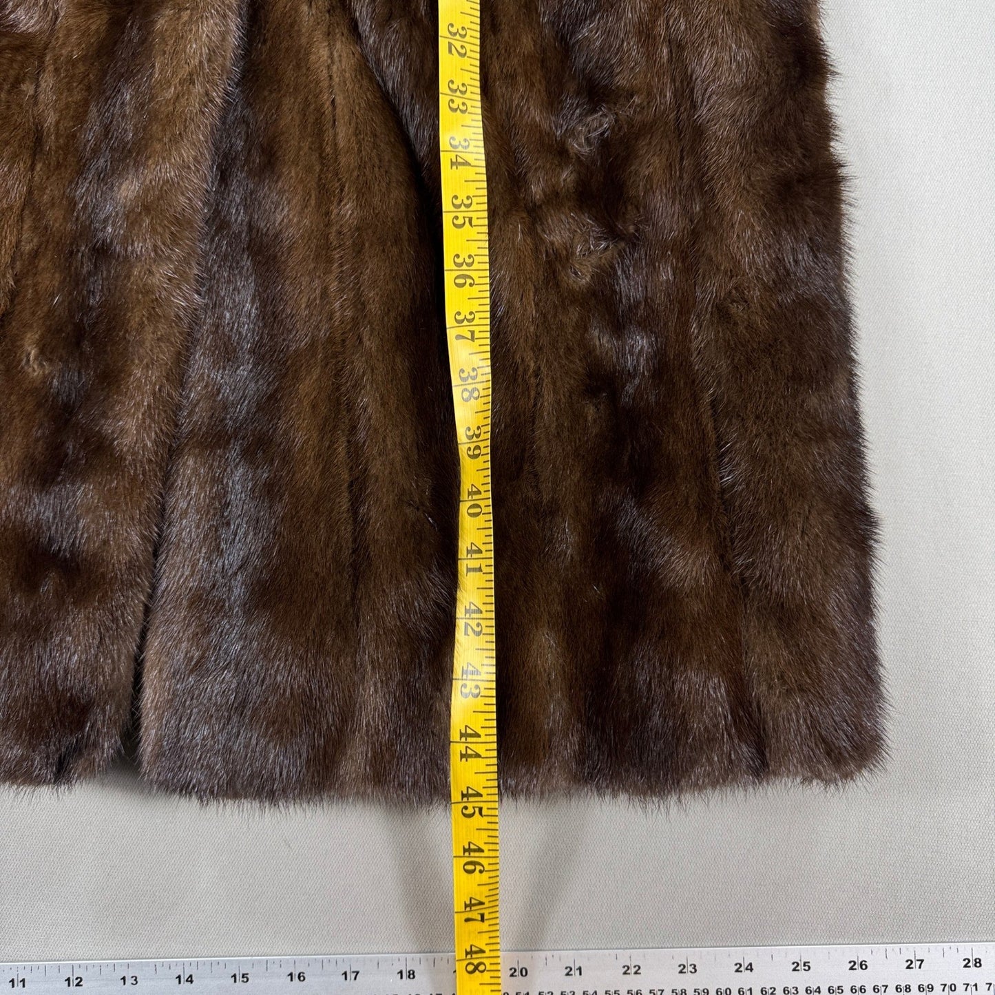 Vintage Hudsons Bay Company Mink Fur Coat Full Length Womens Brown