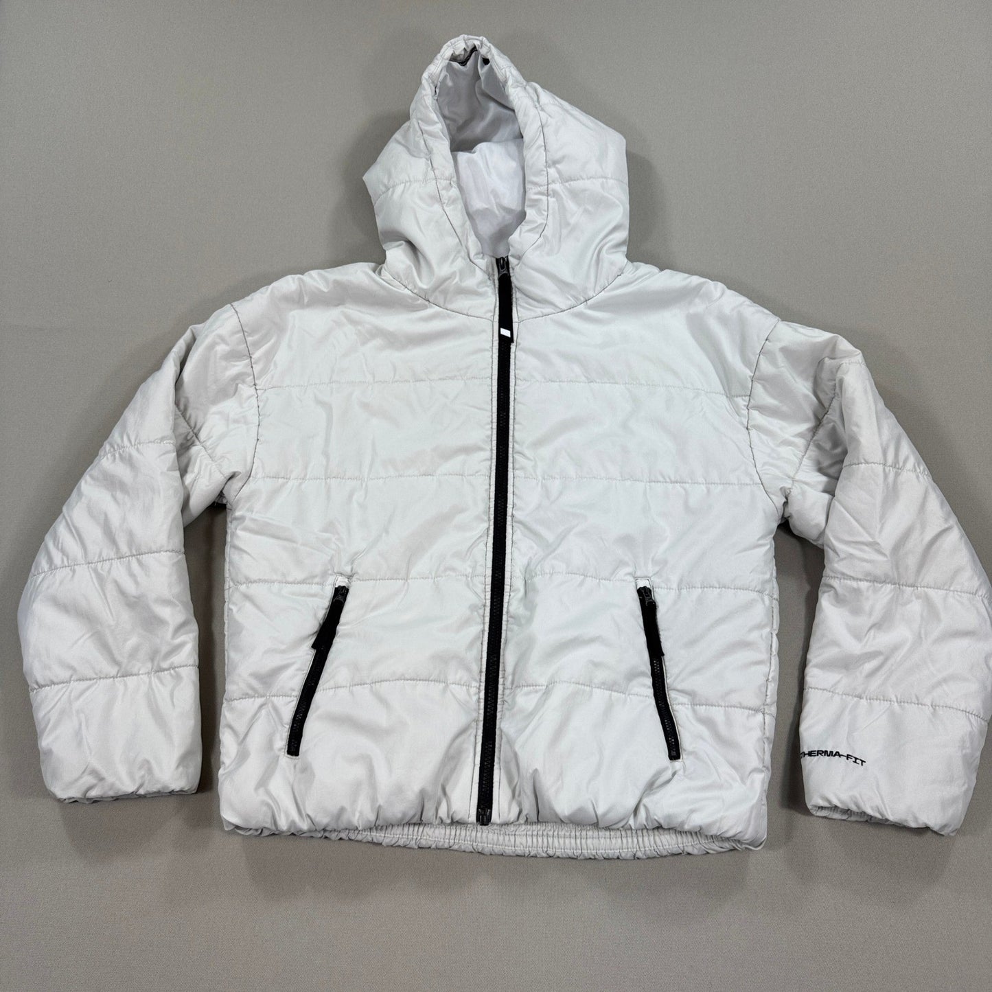 Nike Therma FIT Hooded Puffer Jacket Mens Small Full Zip Padded Lightweight Coat