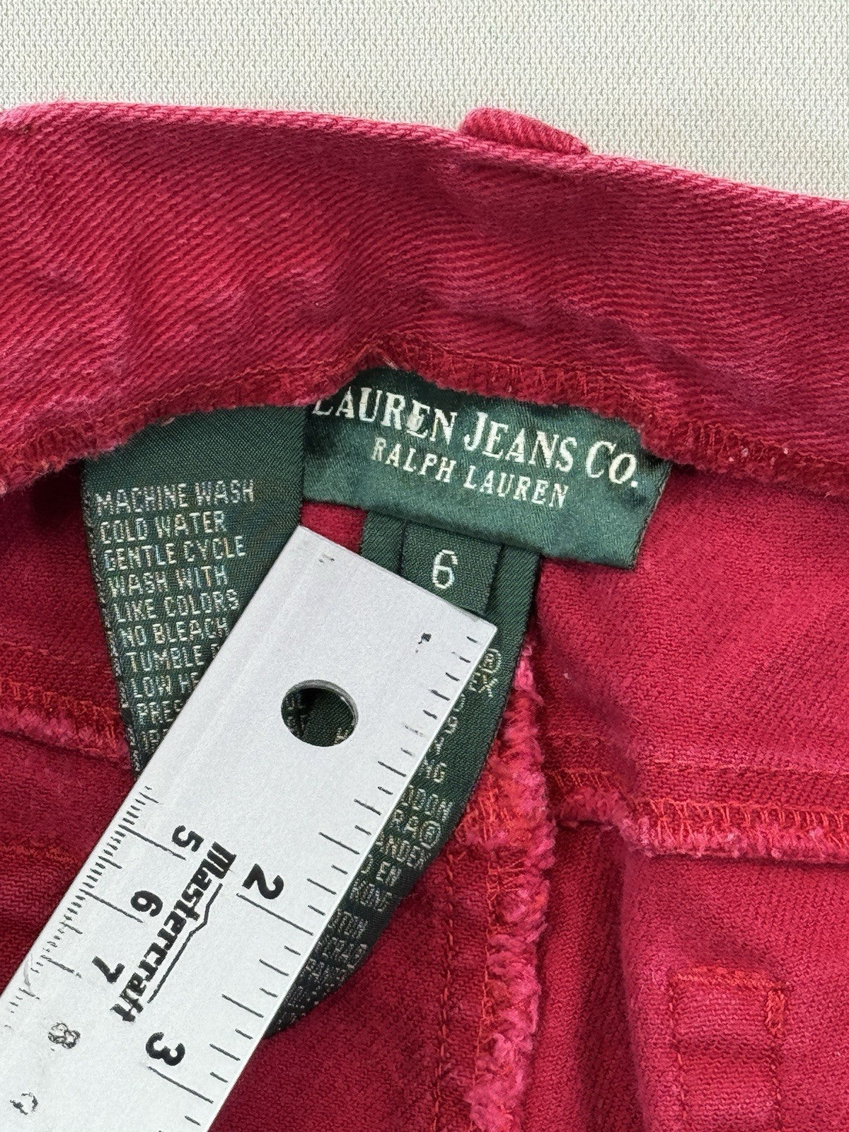 Ralph Lauren Lauren Jeans Co Womens Size 6 Red Straight Leg Jeans Modern Fit