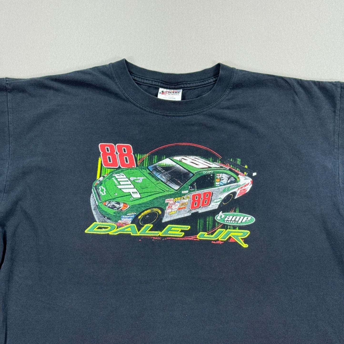 Vintage Dale Earnhardt Jr. NASCAR T-Shirt mens XL Double Sided Y2K Faded