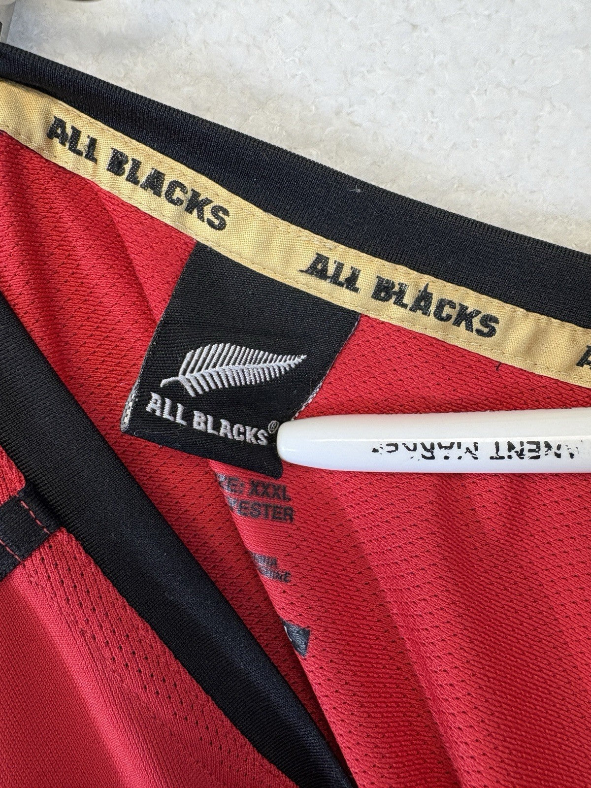 Adidas All Blacks New Zealand Rugby Training Red Jersey Climacool Mens 3XL