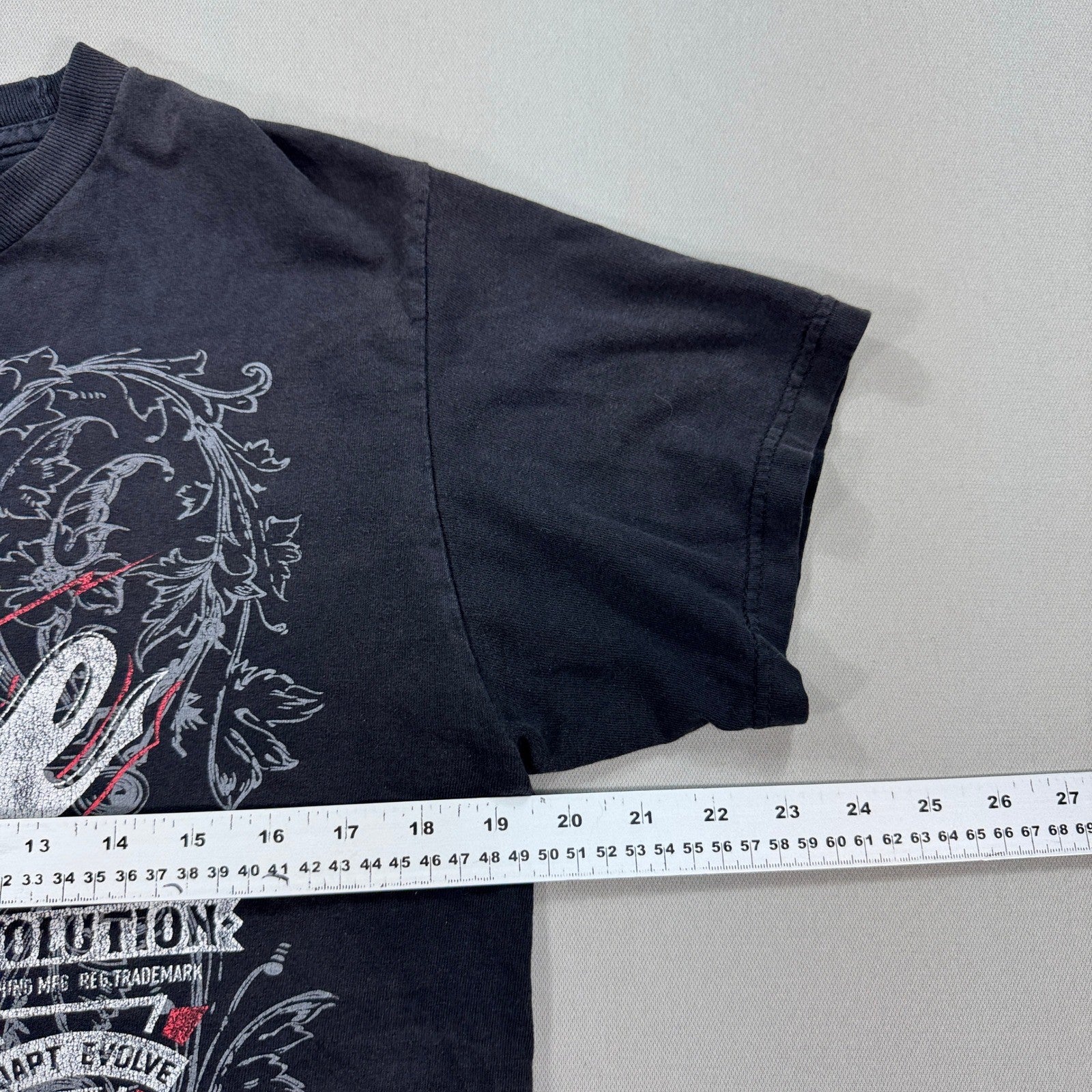 MMA Elite Evolution Graphic T-Shirt mens Medium Black Short Sleeve