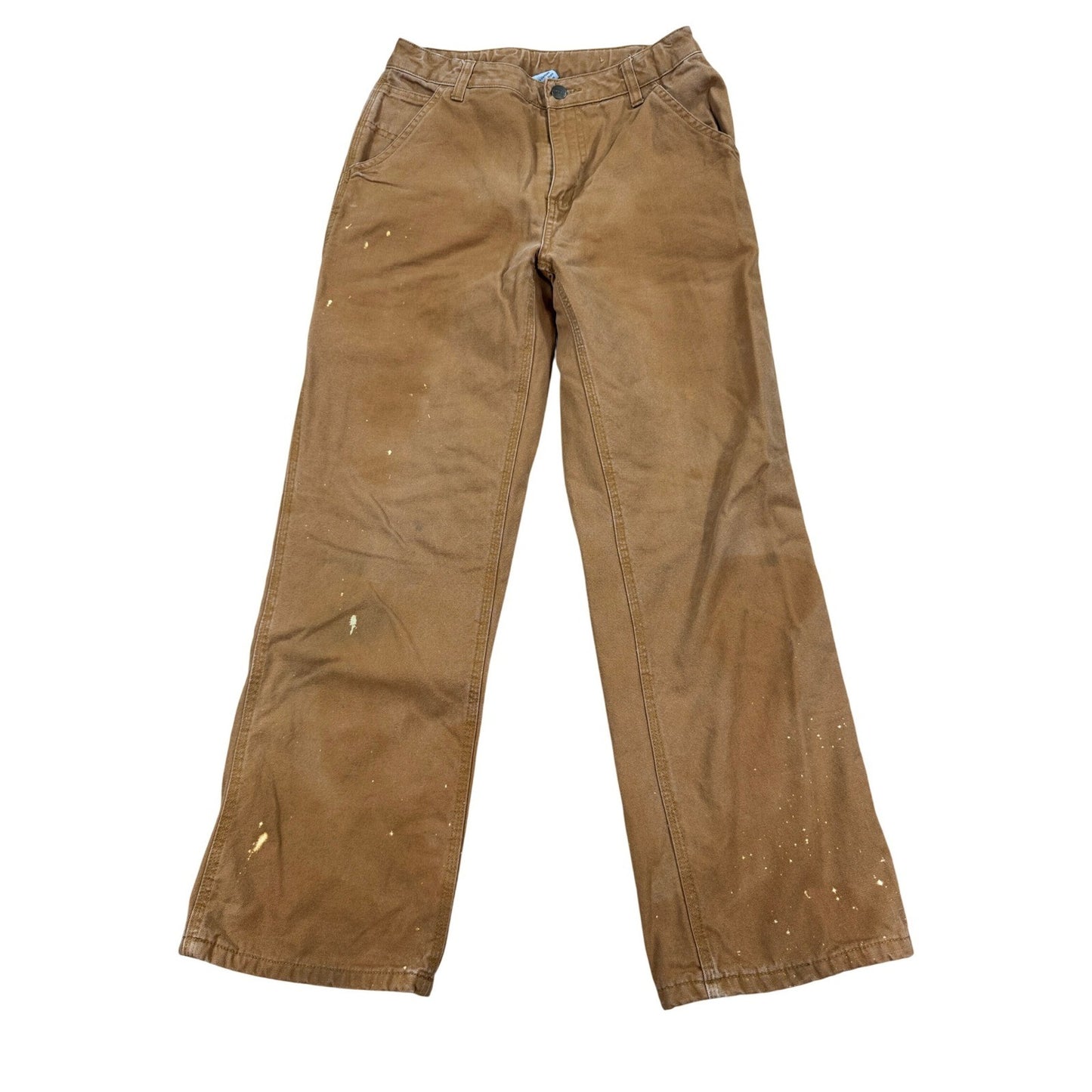 Carhartt Carpenter Pants Flannel Lined Womens Size 16 Brown Duck Canvas