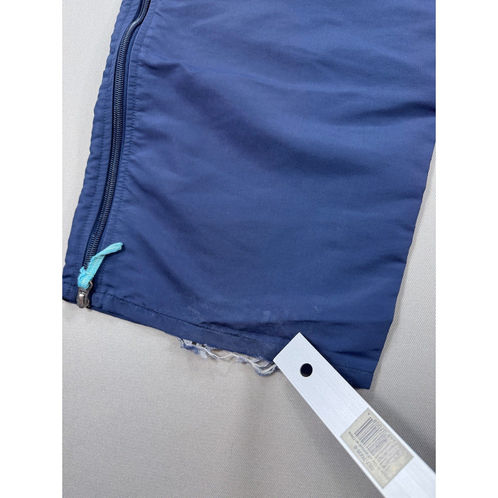 Vintage Nike Track Pants mens XL Navy Blue Full Zip Windbreaker Wide Leg Y2K