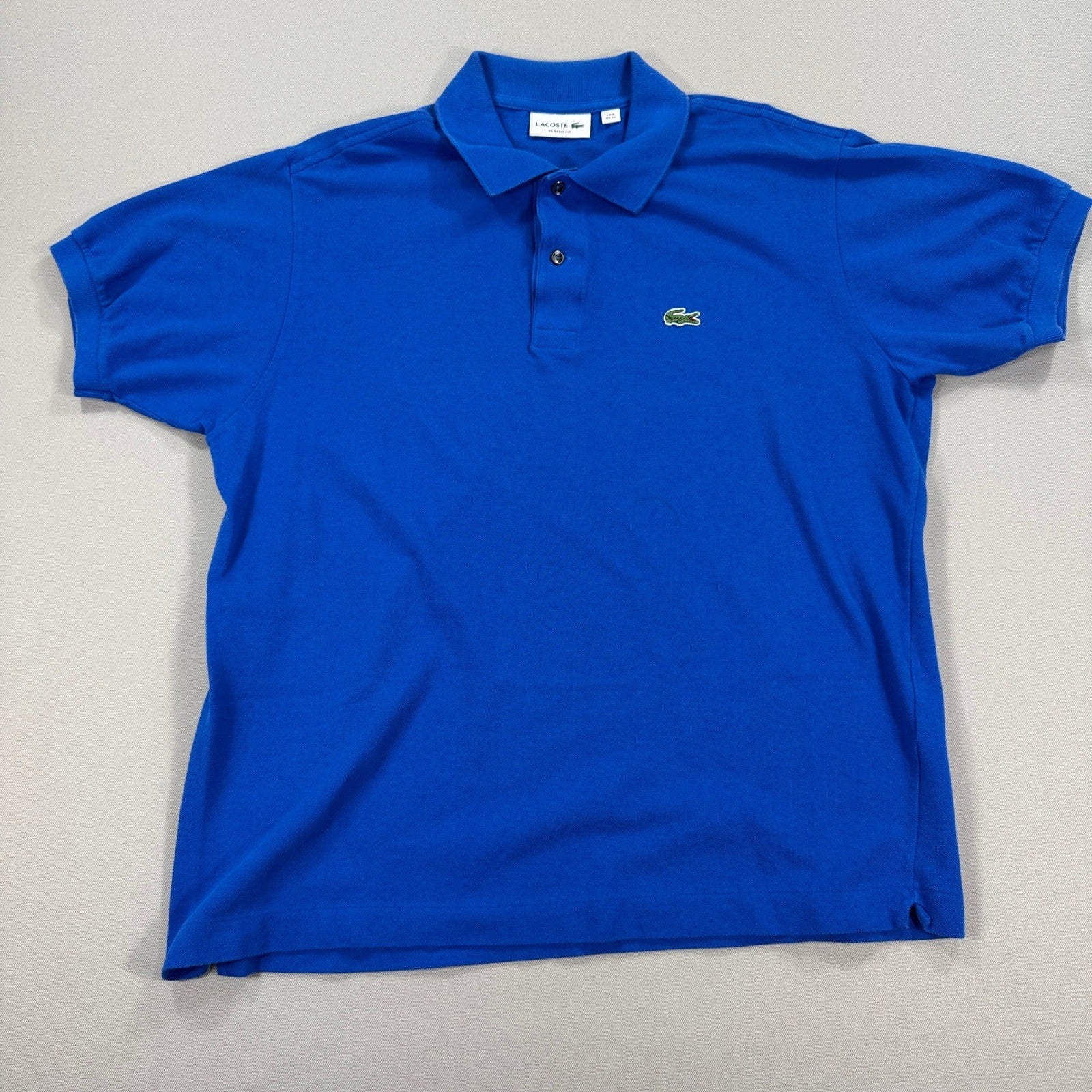 Lacoste Polo Shirt mens XL Blue Classic Fit Short Sleeve Collar Casual Top