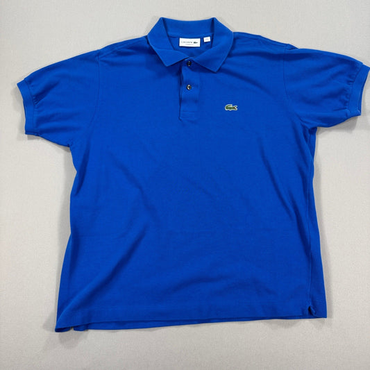 Lacoste Polo Shirt mens XL Blue Classic Fit Short Sleeve Collar Casual Top