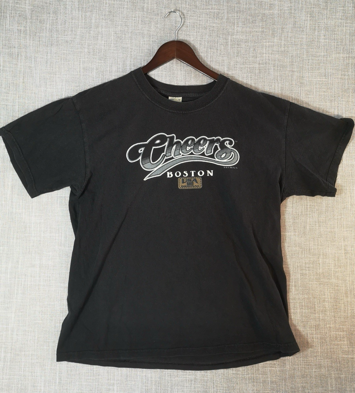 Cheers Boston TV Show Black T-Shirt Perrin Pro Weight Mens Large