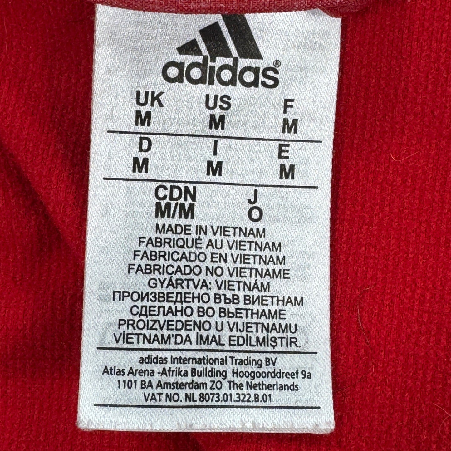 Adidas FC Bayern Munich Track Jacket Red Full Zip Embroidered Soccer Mens Size M
