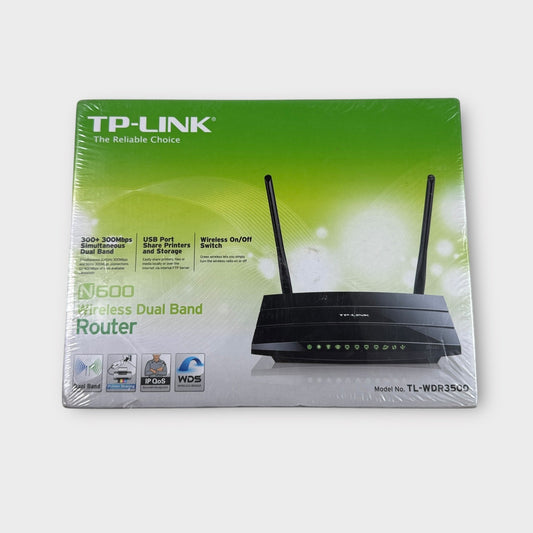Brand New TP-Link TL-WDR3500 N600 Wireless Dual Band Router 300+300Mbps USB Port