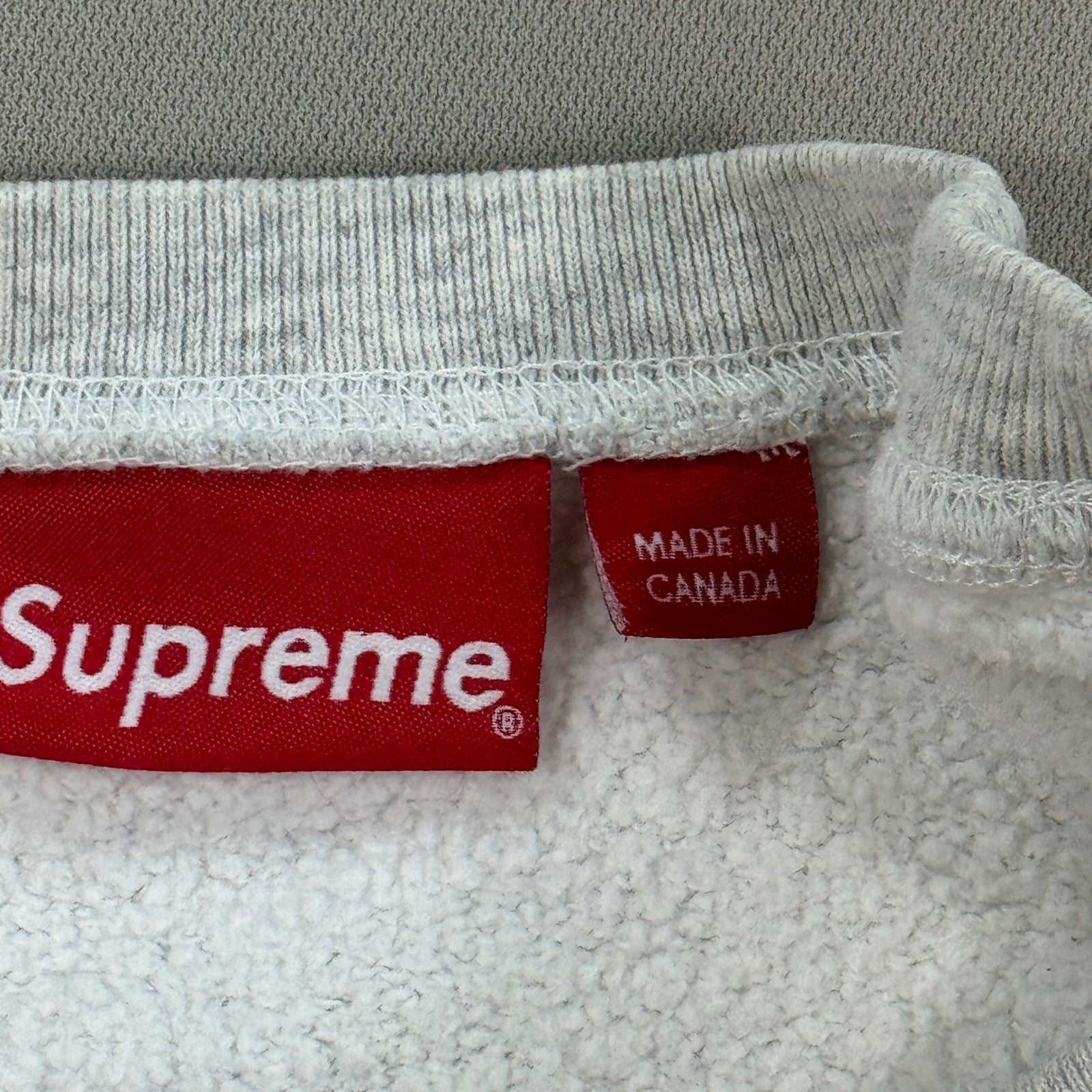 Supreme Ganesh Crewneck Sweatshirt mens Medium Gray Embroidered Logo Pullover