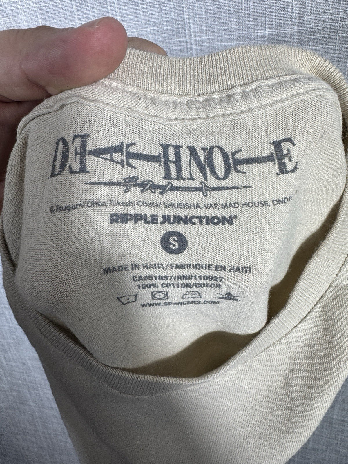 Death Note Ripple Junction White T-Shirt Mens Small