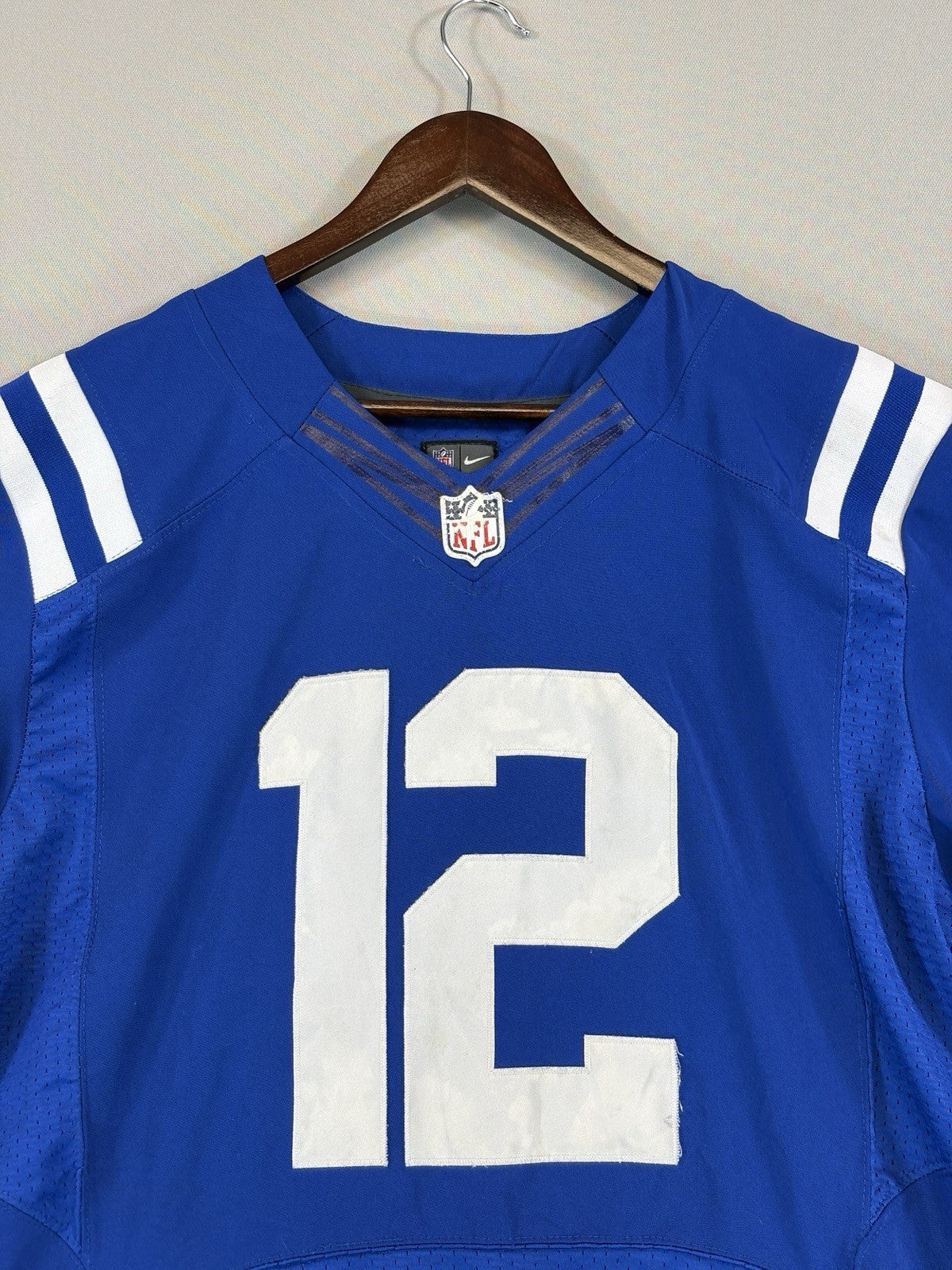 Nike On Field NFL Football Andrew Luck Indianapolis Colts Blue Jersey mens 44