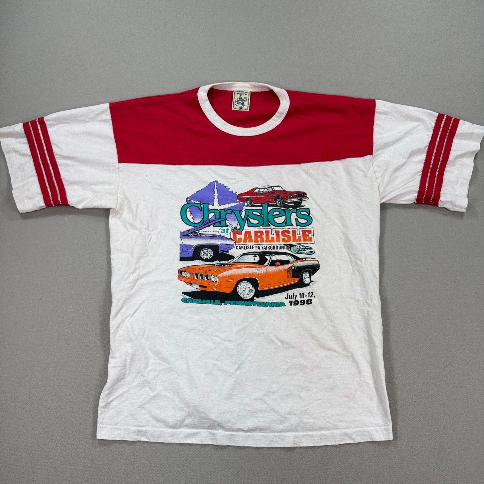 Vintage 90s Chryslers T-Shirt Carlisle PA Fairgrounds mens XL White Made In USA