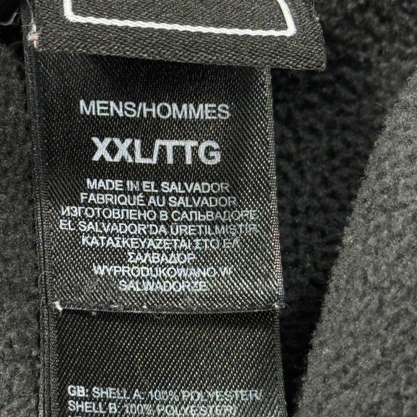 The North Face Khumbu Jacket mens 2XL Gray Full Zip Fleece Sweater Black