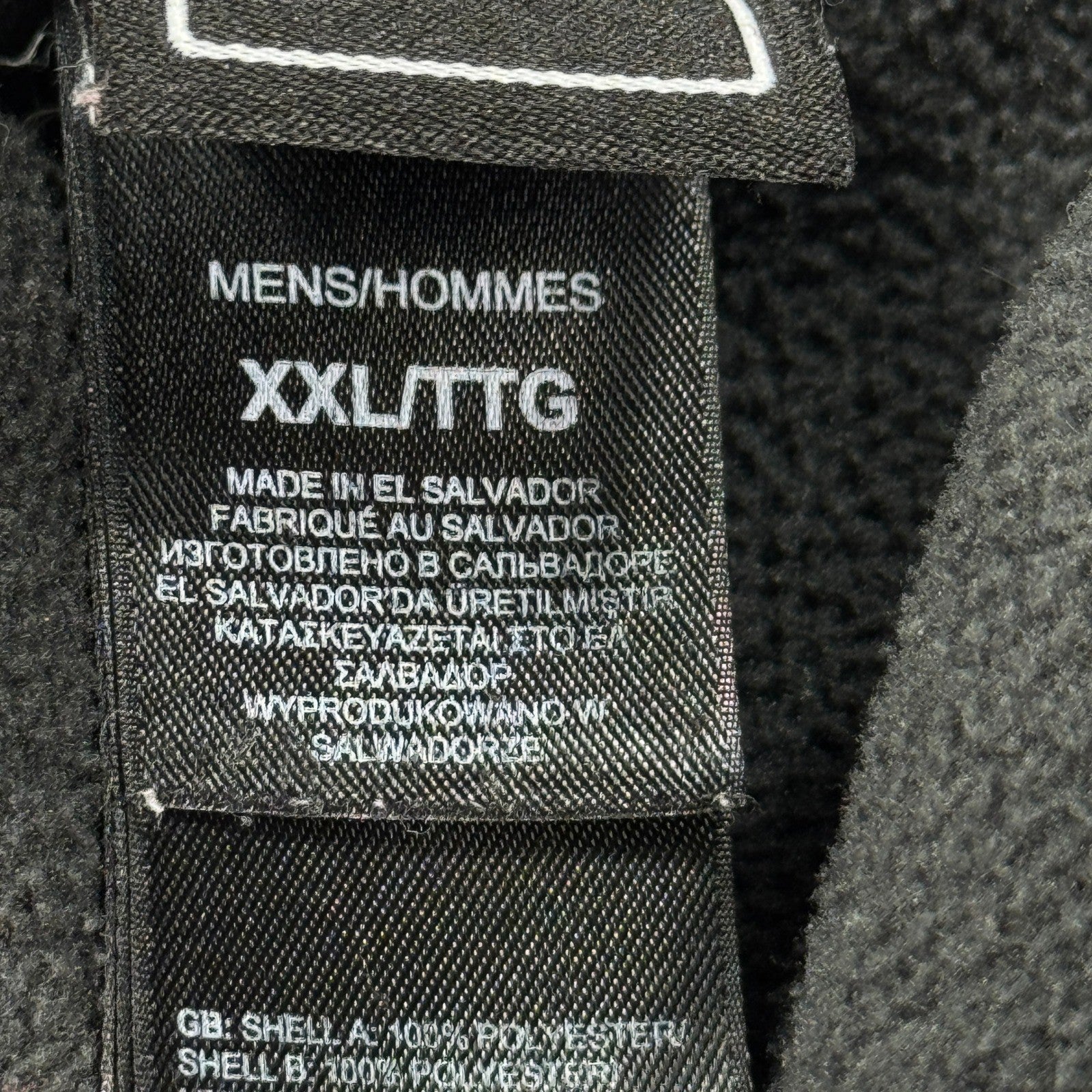 The North Face Khumbu Jacket mens 2XL Gray Full Zip Fleece Sweater Black