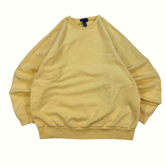 VTG BLANK Non Fiction Canadian Classic Sweatshirt mens Large Yellow Crewneck