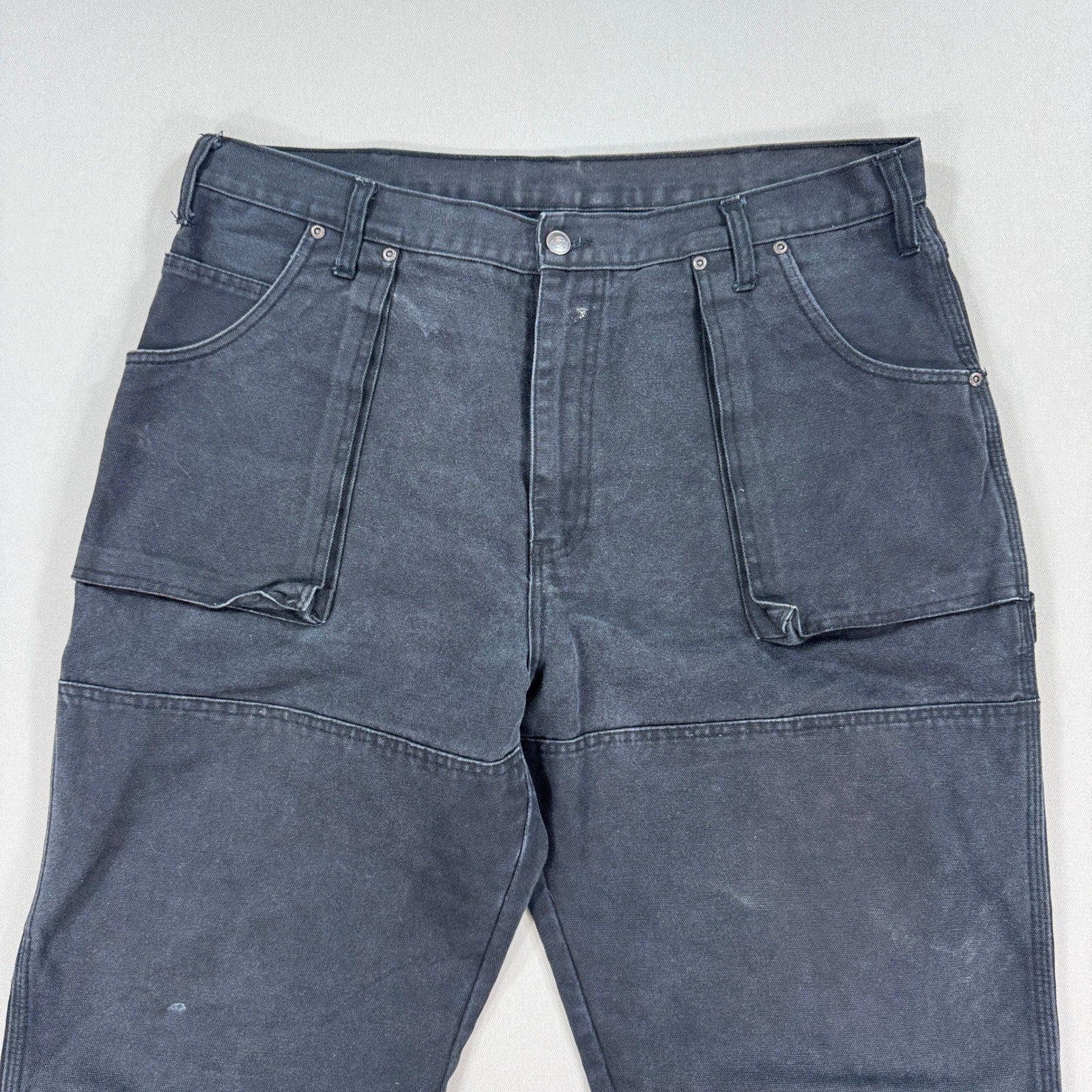 Dickies Carpenter Pants Loose Fit Double Knee Denim Jeans mens 36x29 Dark Wash