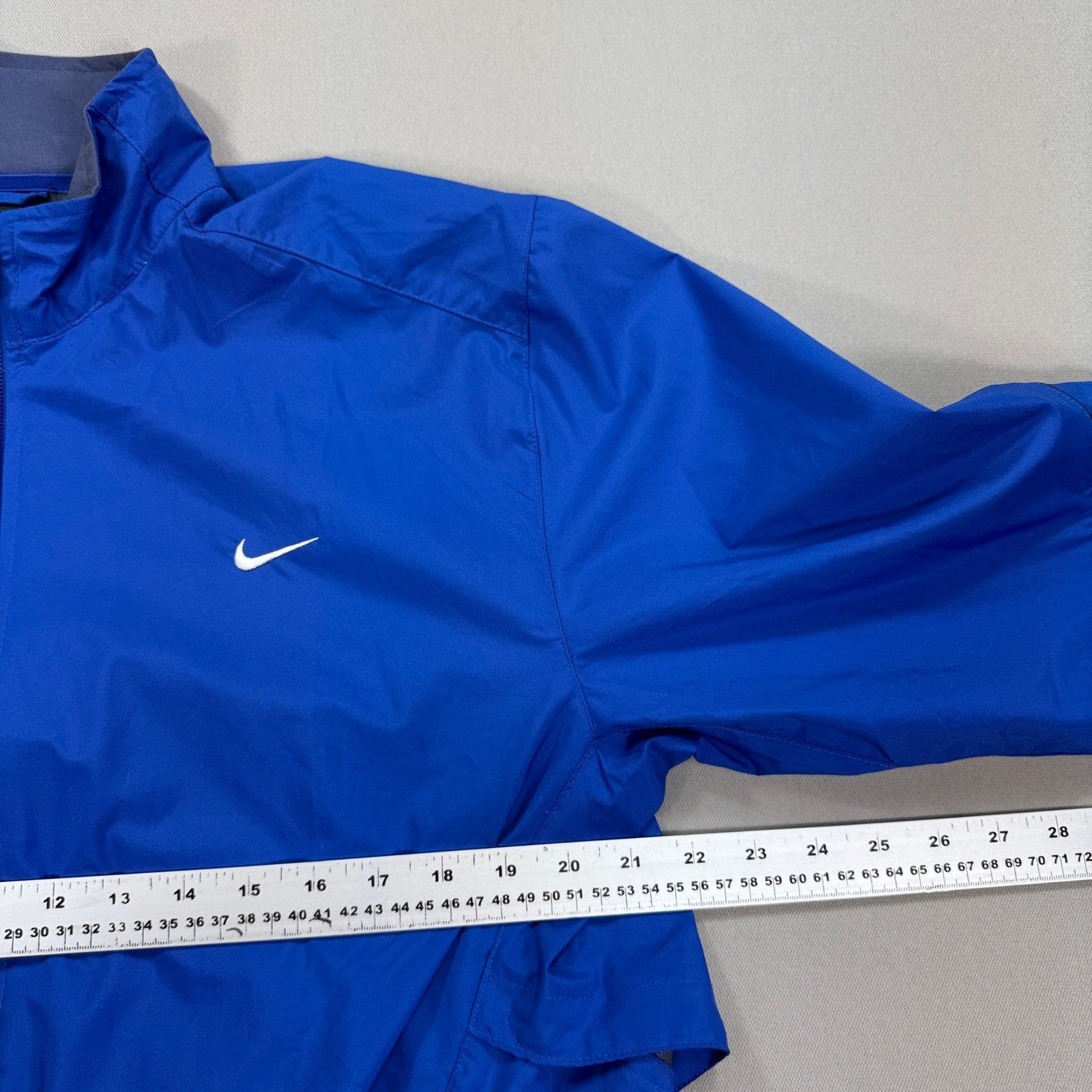 Nike Clima Fit Windbreaker Jacket mens Large Blue Full Zip Lightweight Golf