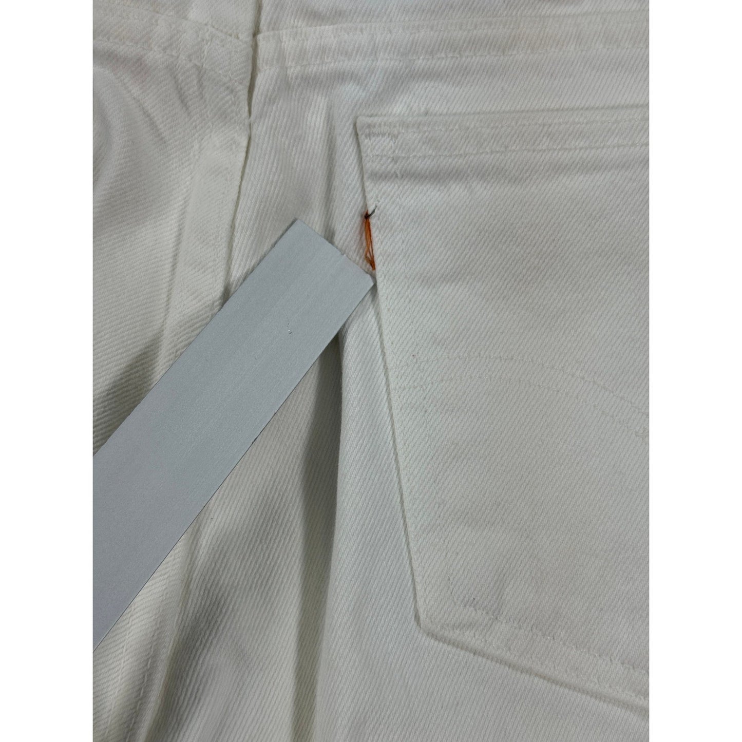 Vintage Levi's 505 Denim Jeans Womens 31x34 White Made In USA Straight Leg Y2K