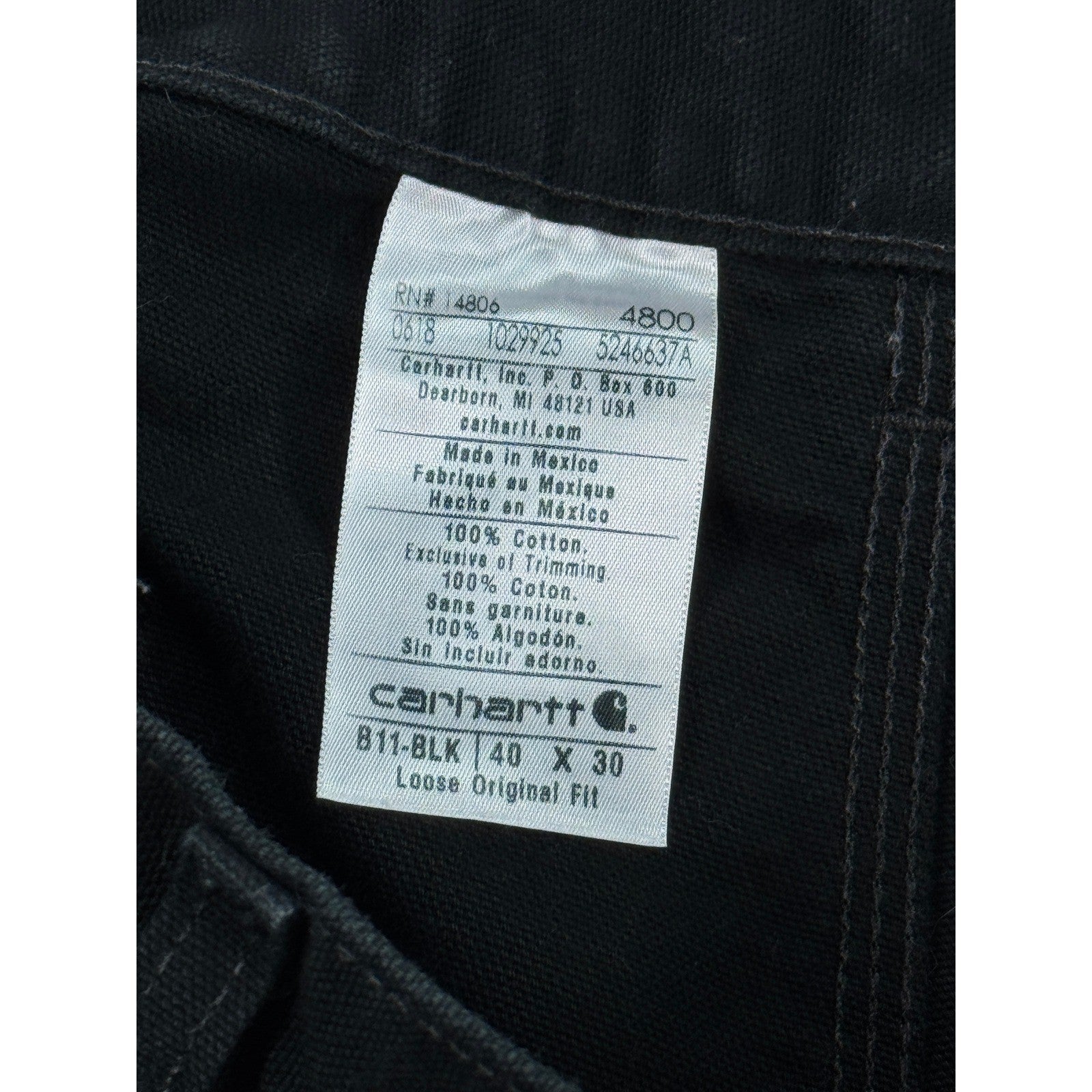 2x Carhartt B11 Original Dungaree Fit Work Pants 40x30 Reflective Stripe lot