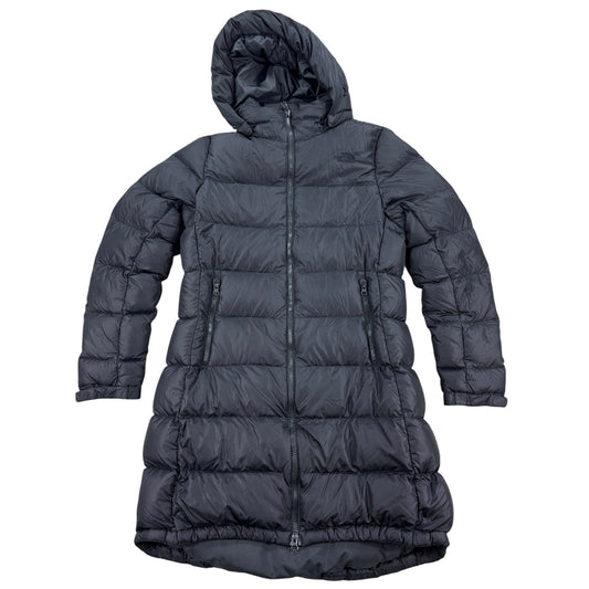 The North Face Puffer Jacket Women's Medium Black Full Zip Removable Hood Parka