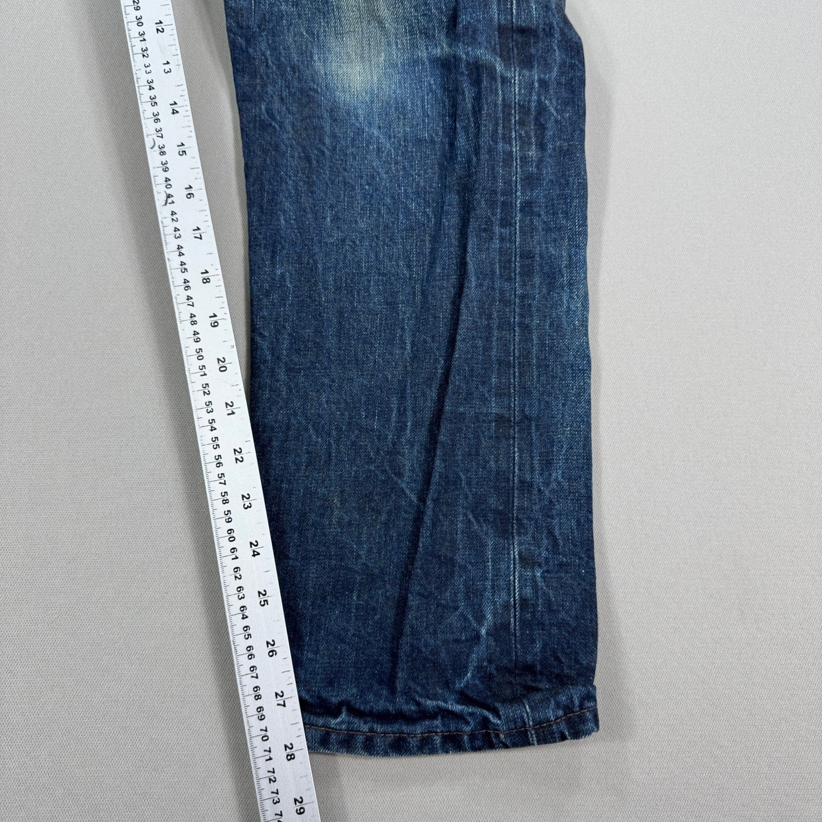 Naked & Famous Denim Jeans Super Guy Catechu Selvedge Indigo mens Size 36 Blue