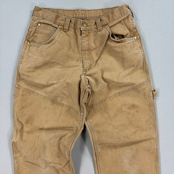 Tough Duck Carpenter Pants mens 31x31 Brown Canvas Double Knee Workwear Utility