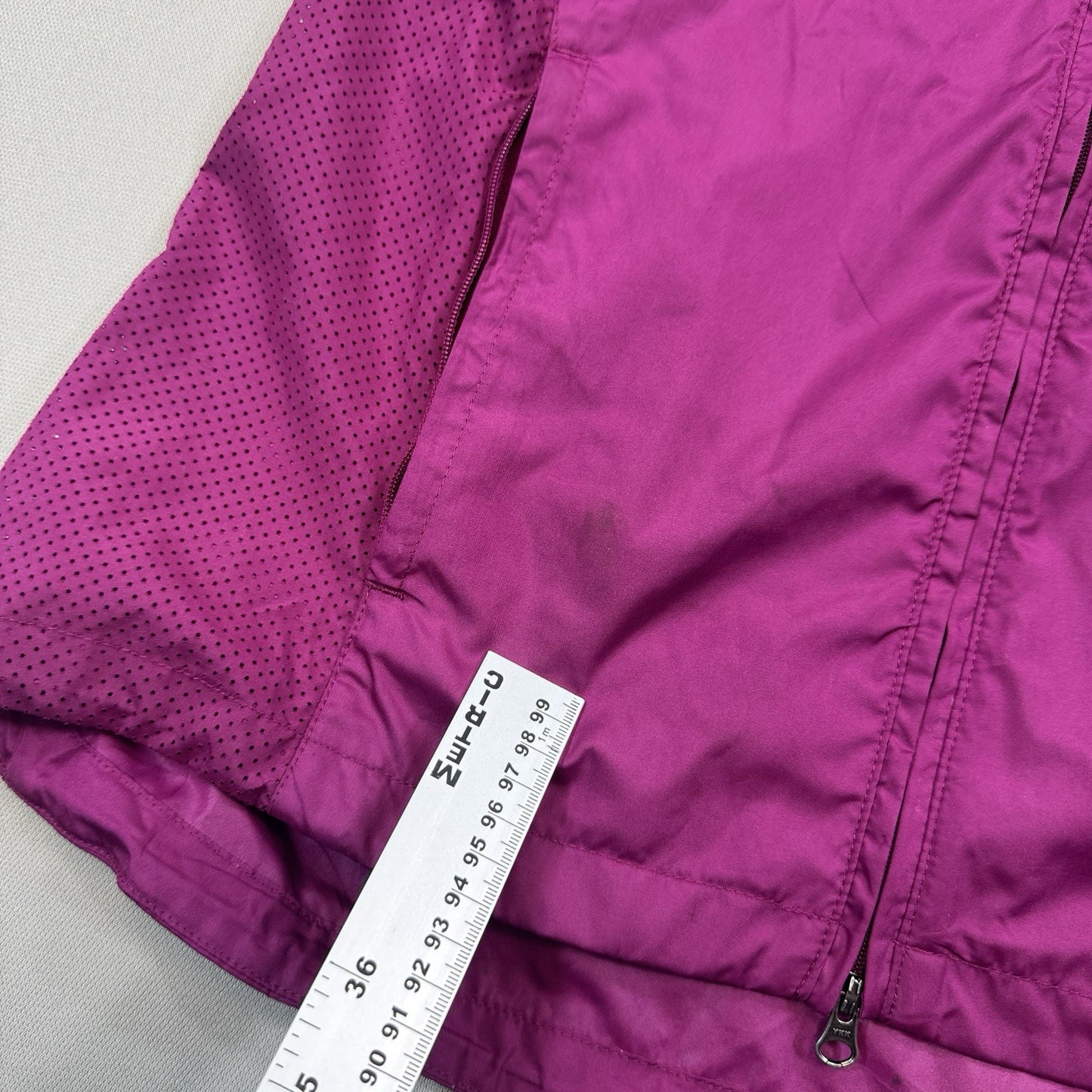 Vintage Nike Running Jacket Womens Small Purple Black Full Zip Windbreaker