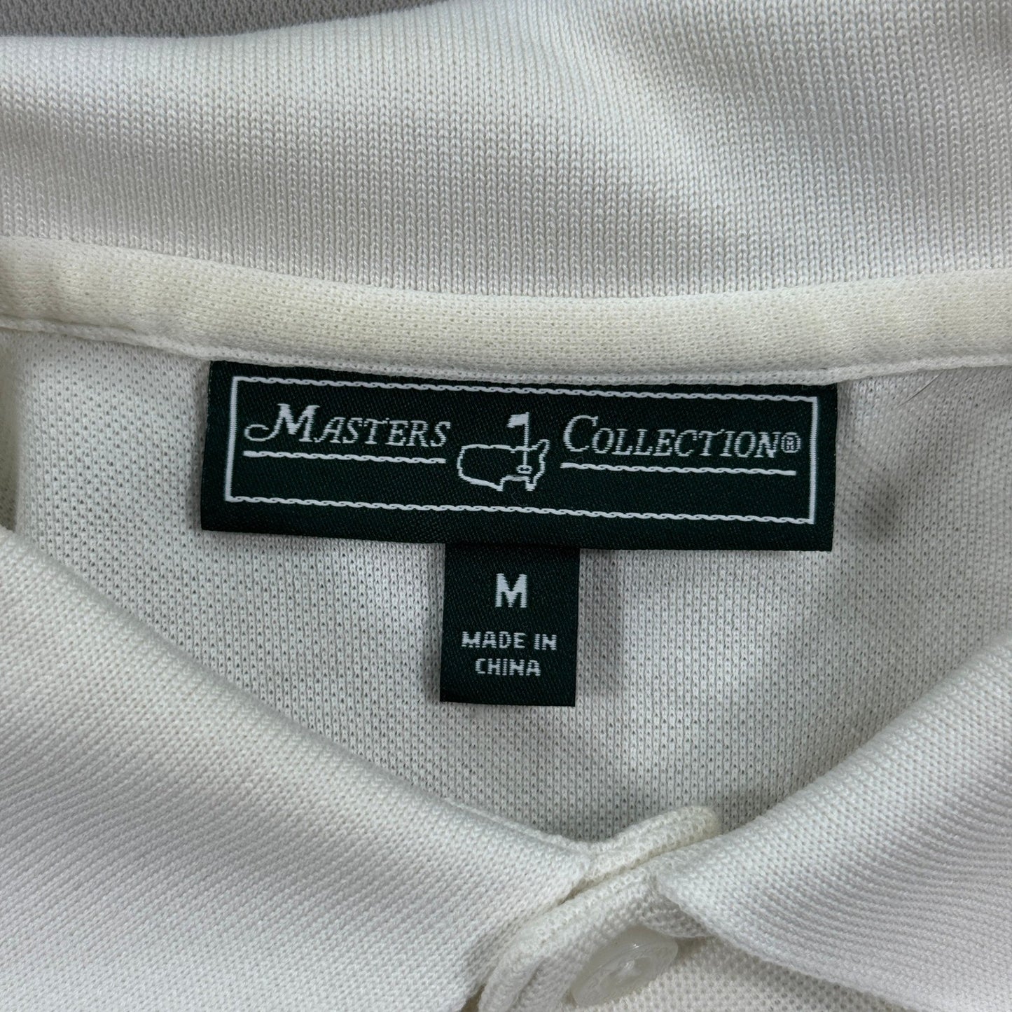 Masters Collection Polo Shirt mens Medium White Golf Augusta National Cotton
