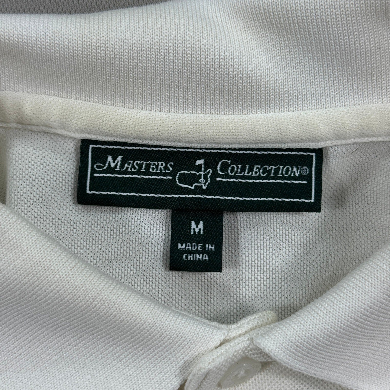 Masters Collection Polo Shirt mens Medium White Golf Augusta National Cotton