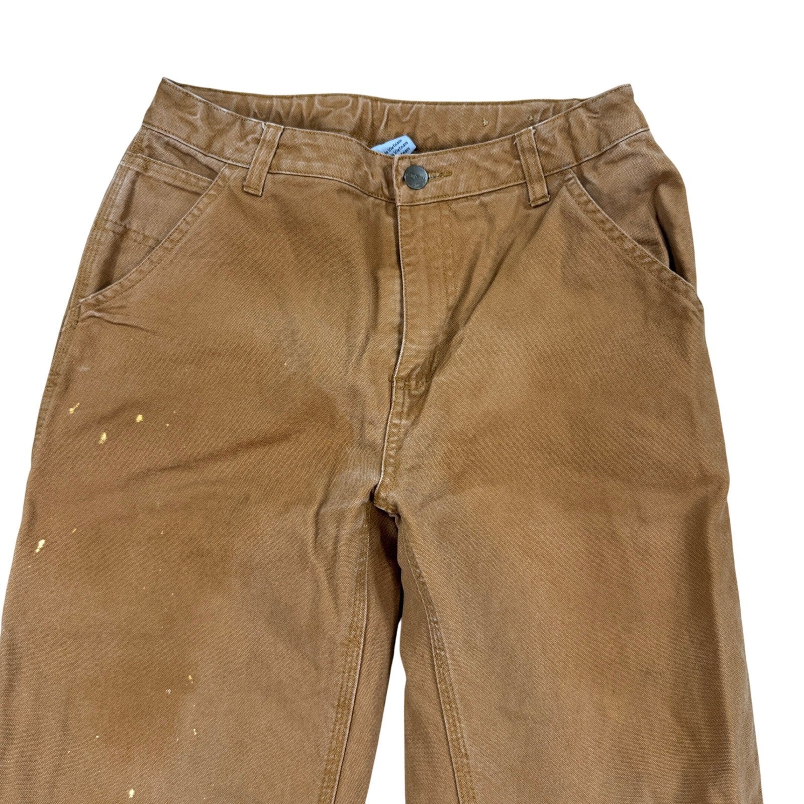 Carhartt Carpenter Pants Flannel Lined Womens Size 16 Brown Duck Canvas