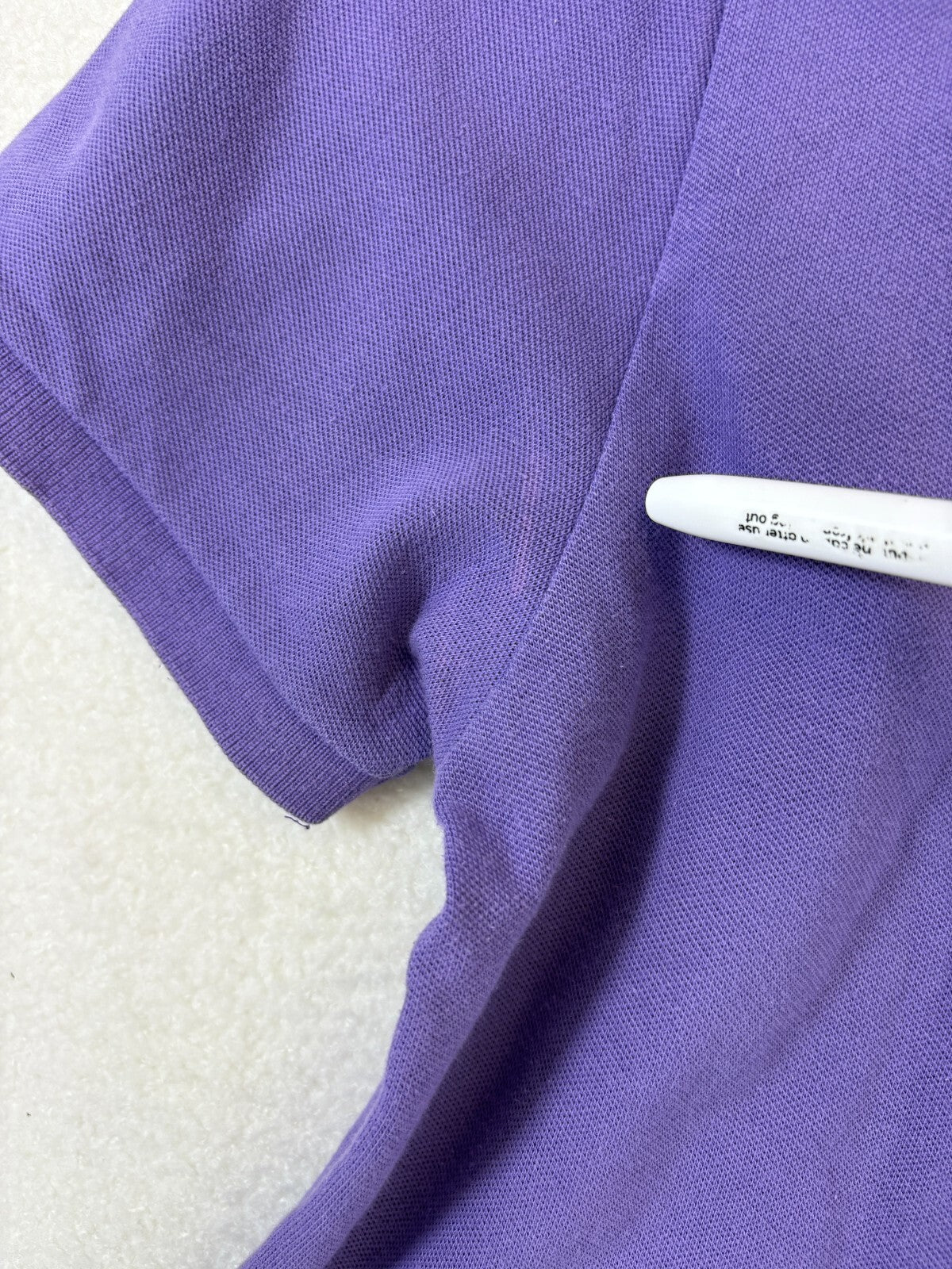 Lacoste Polo Shirt Mens 5 Purple Classic Fit Crocodile Embroidered