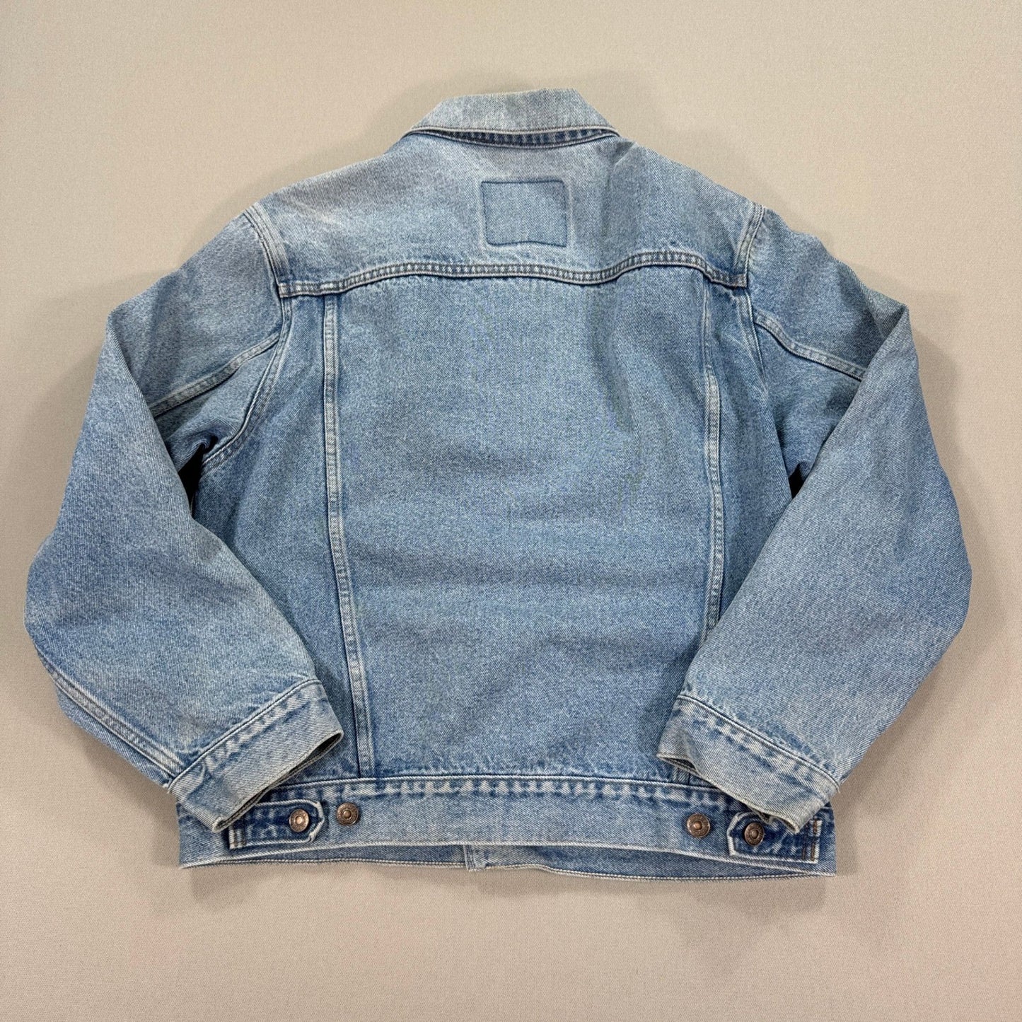 Vintage Levis Denim Trucker Jacket mens Small Light Wash Orange Tab 75515-0212