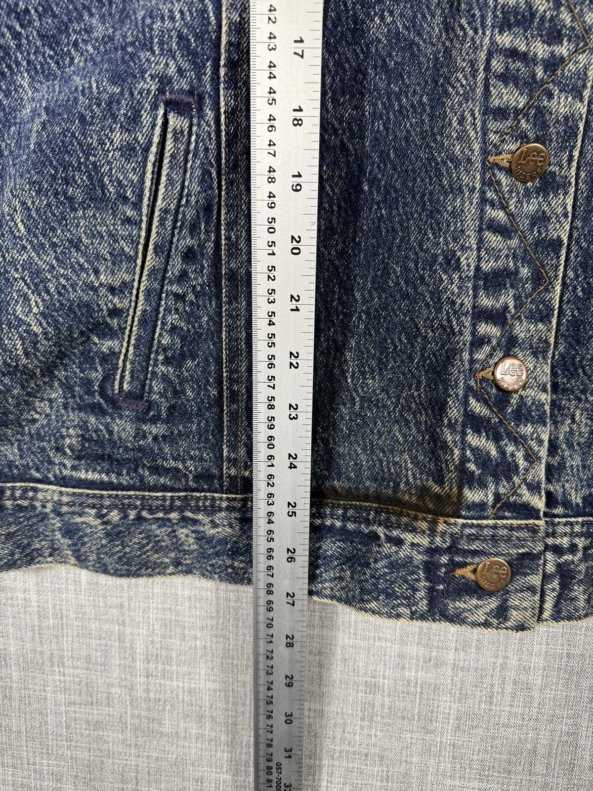 Vintage Lee Riders Jean Jacket Denim Trucker 80s 153438 Mens Size M Made In USA