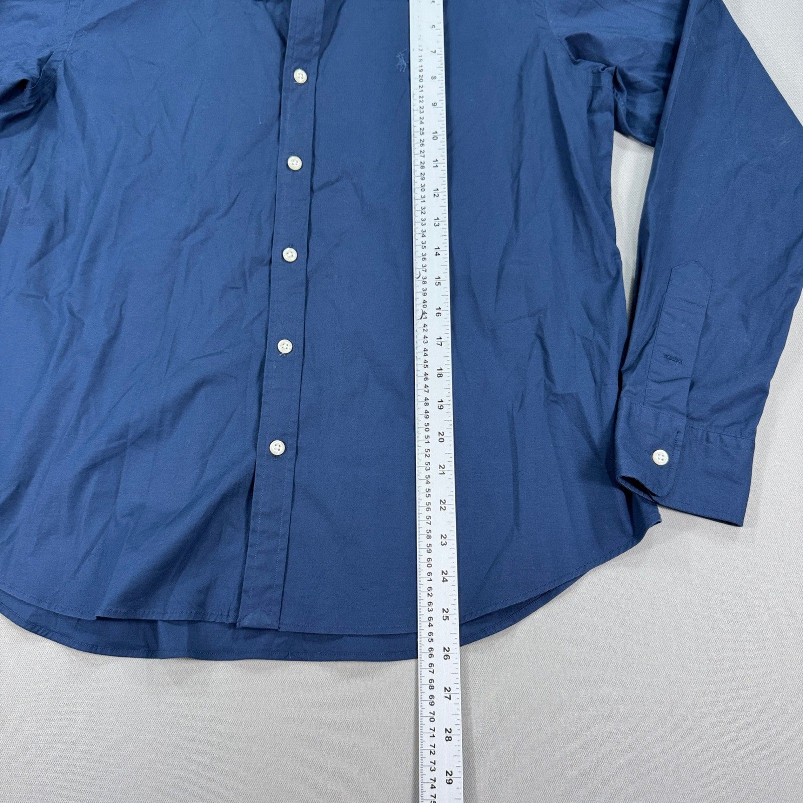 Ralph Lauren Sport Button Up Shirt mens XL Long Sleeve Blue Cotton Blend
