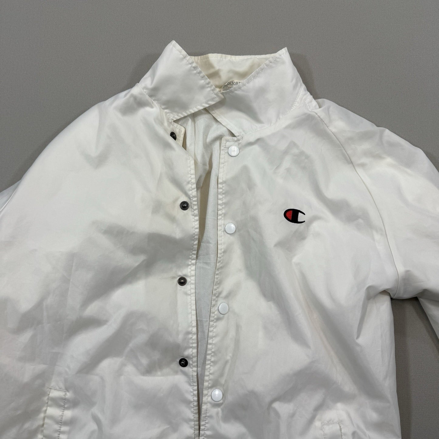 Champion Life West Breaker Edition Coaches Jacket mens Medium White Button Up