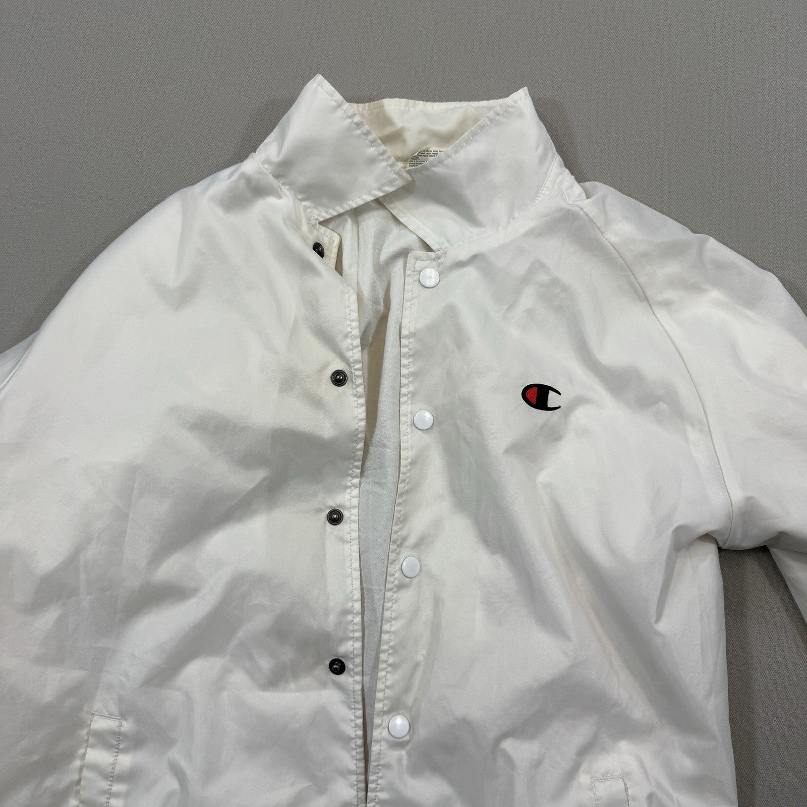 Champion Life West Breaker Edition Coaches Jacket mens Medium White Button Up