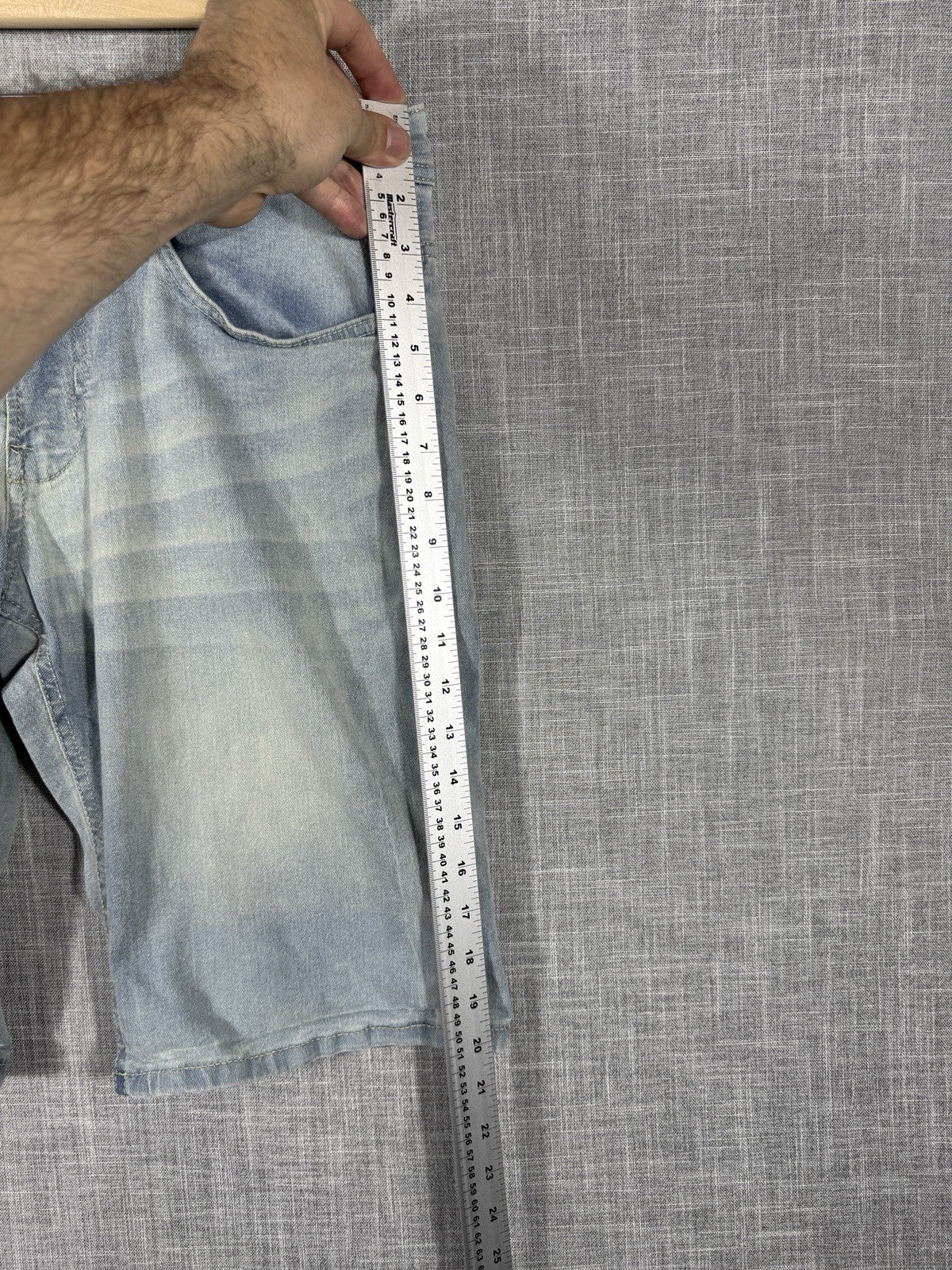 Buffalo David Bitton Evan X Blue Shorts Light Wash Mens Size 32