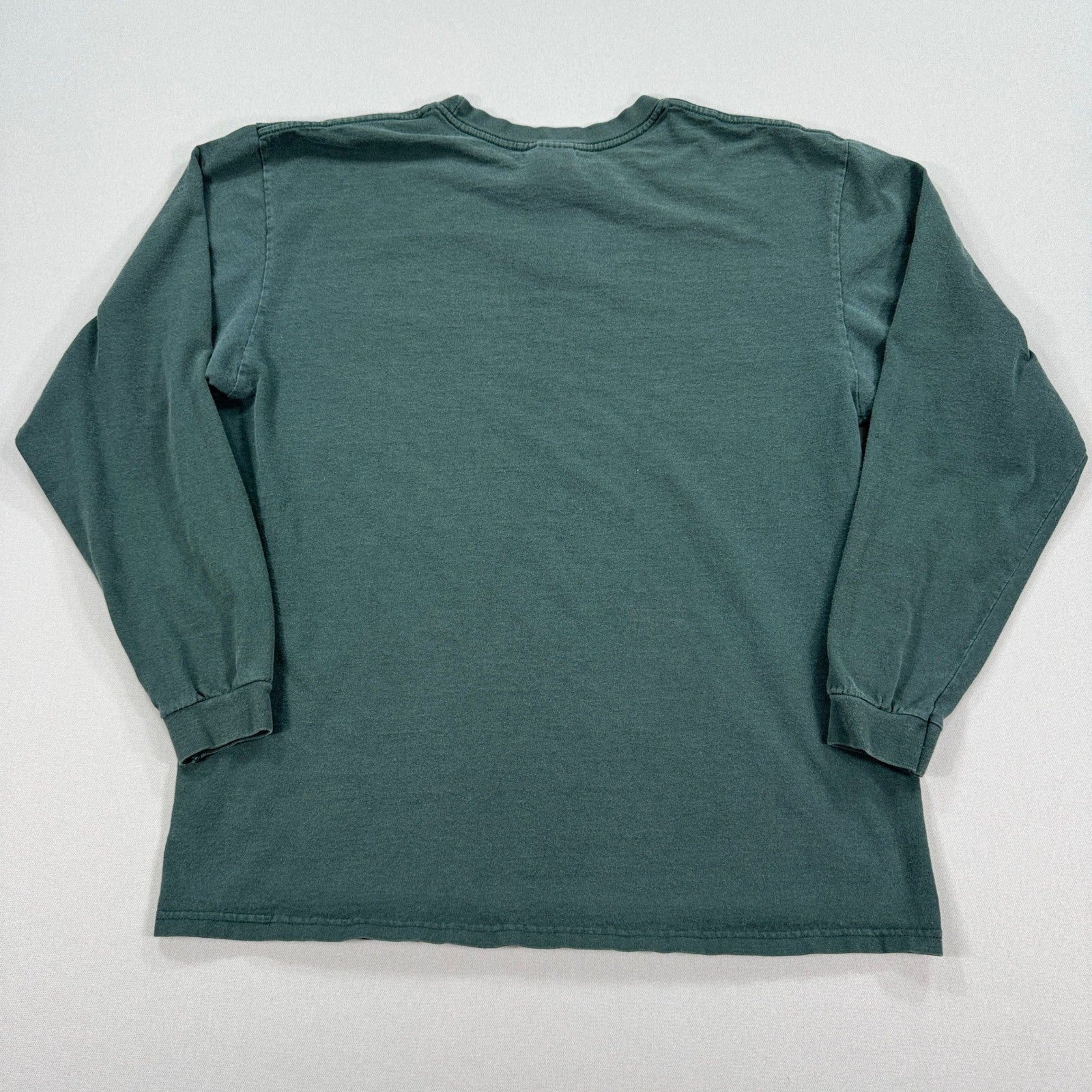 Vintage Y2K Nike Shirt mens Large Green Sage Center Swoosh Long Sleeve Pullover