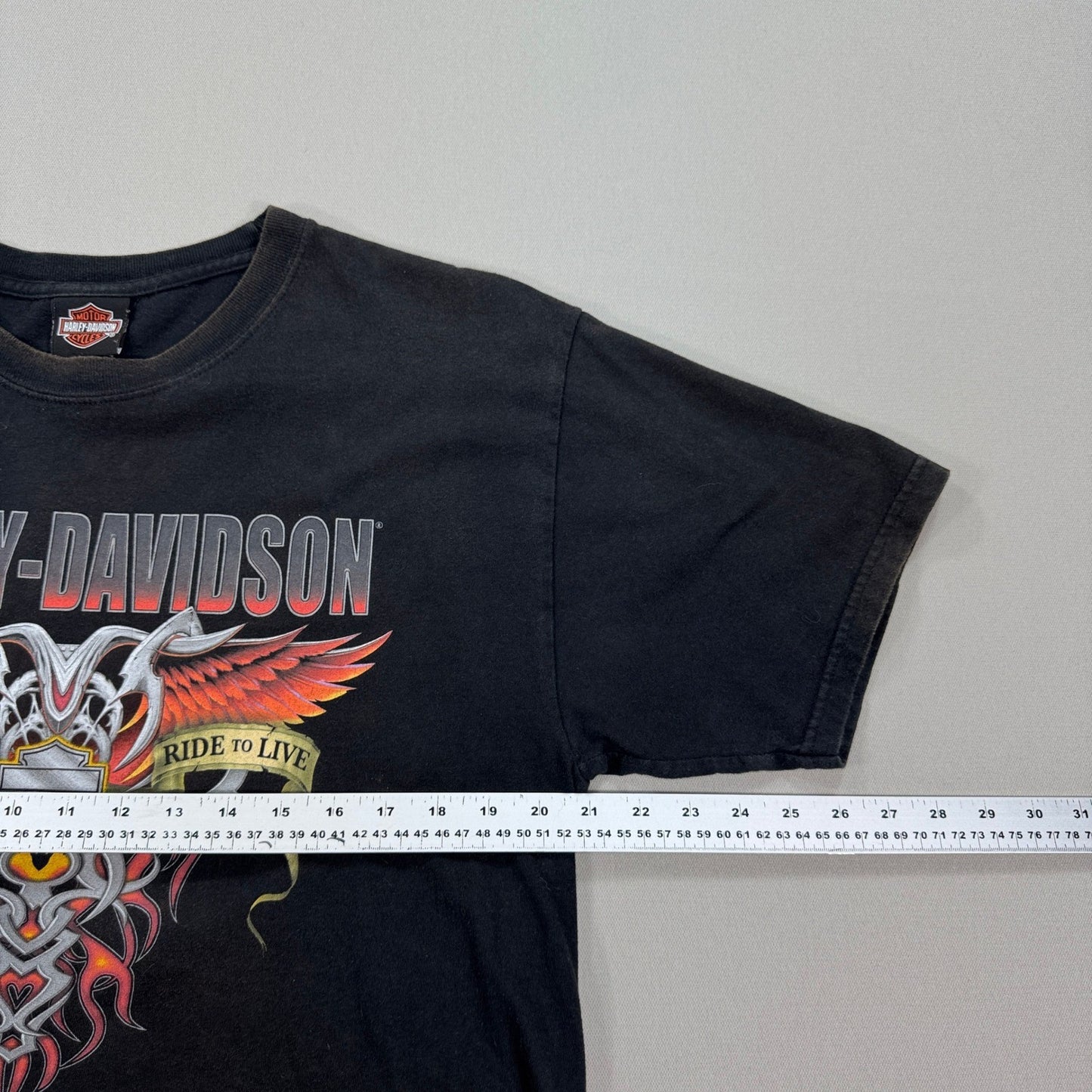 Vintage Harley Davidson T-Shirt Santa Cruz California Live To Ride mens Large