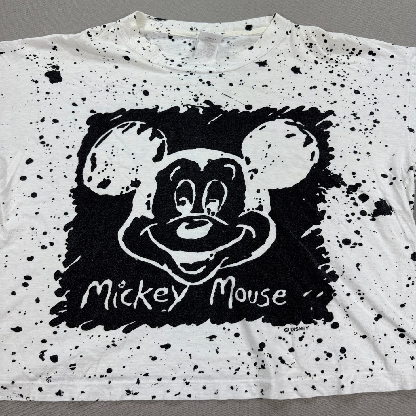 VTG Disney Mickey Mouse Shirt Womens Large Graphic Boxy Fit Made In USA
