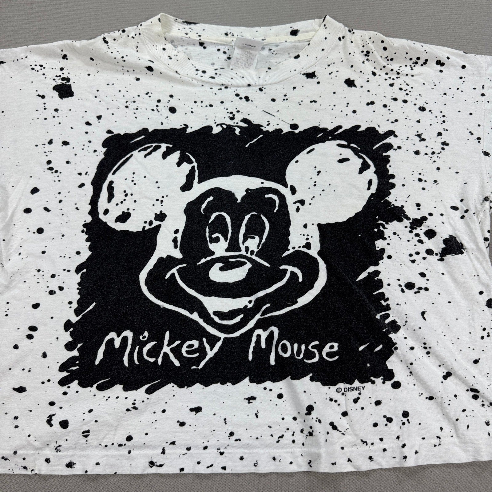 VTG Disney Mickey Mouse Shirt Womens Large Graphic Boxy Fit Made In USA