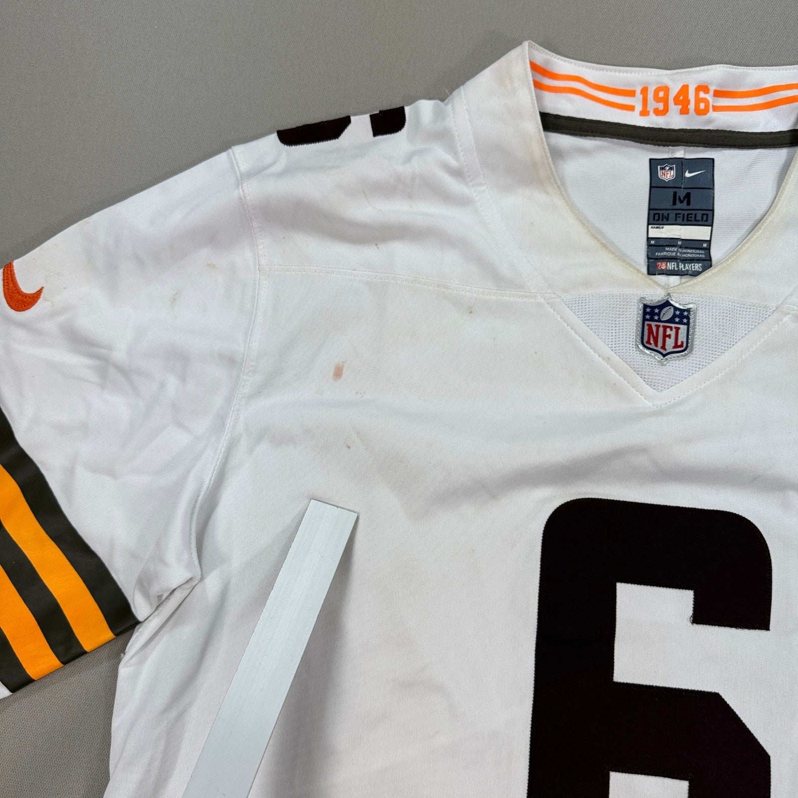 Cleveland Browns Mayfield #6 NFL Nike Jersey mens Medium White Football Shirt