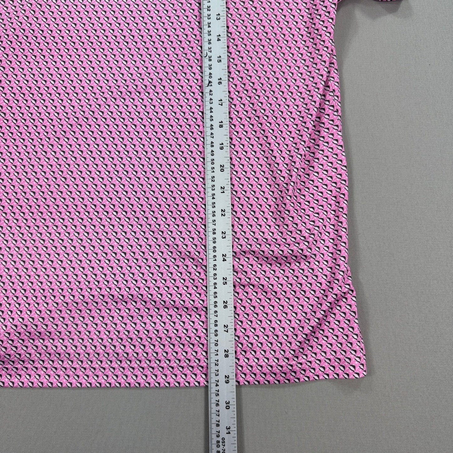 PGA Tour Pro Series Golf Polo Shirt Mens Large Pink Performance Athletic Stretch