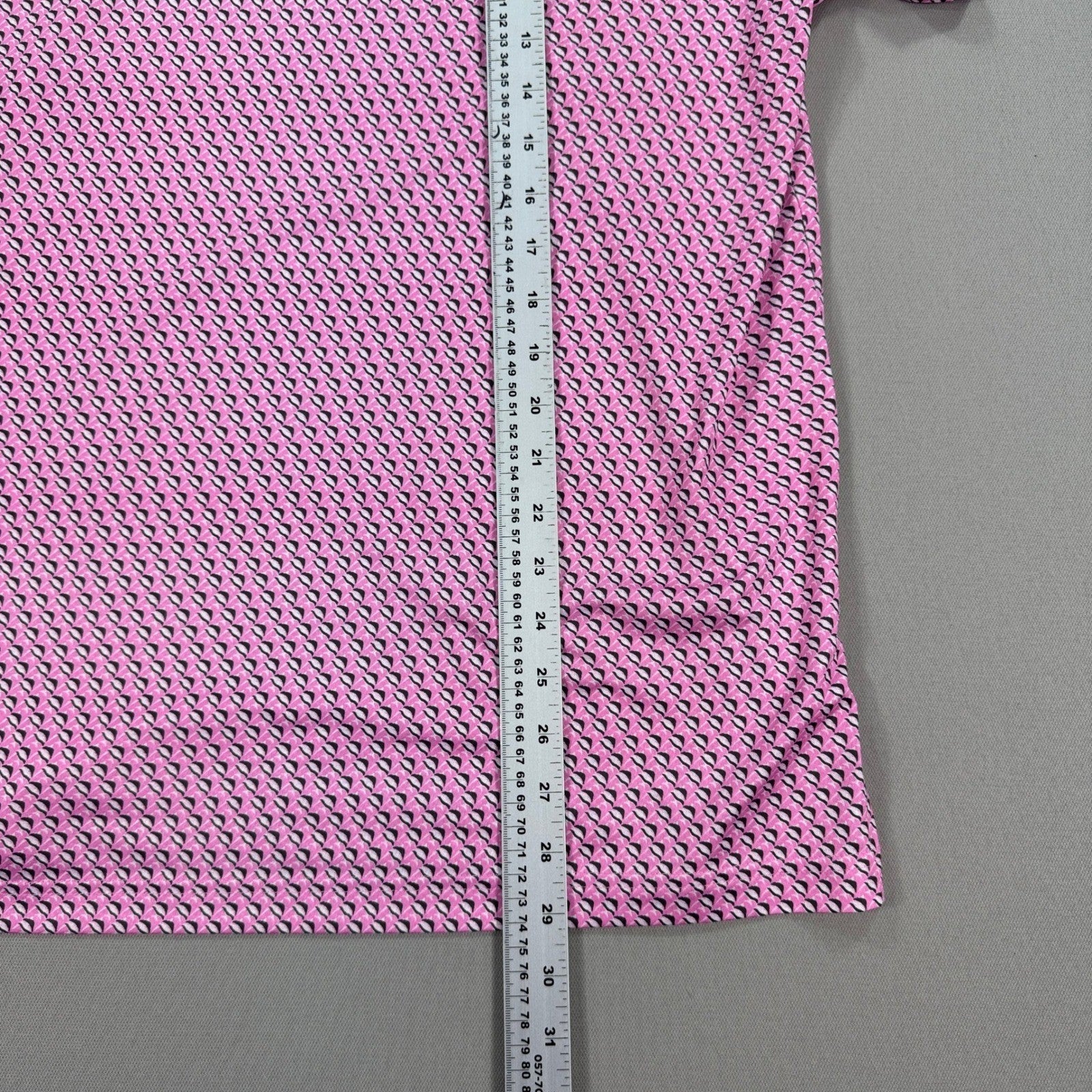 PGA Tour Pro Series Golf Polo Shirt Mens Large Pink Performance Athletic Stretch