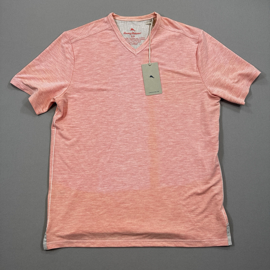 Brand New Tommy Bahama V-Neck T-Shirt mens Small Peach - READ