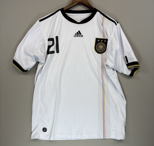 Adidas Germany 2010 Home Football Soccer White Jersey mens Large