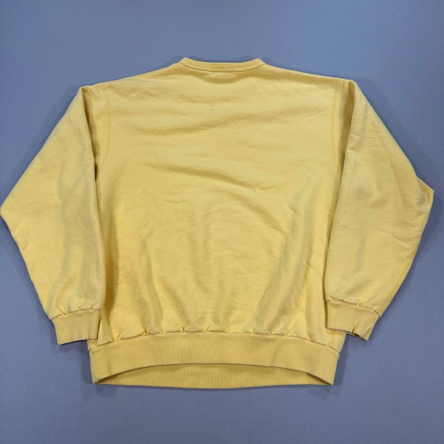 VTG BLANK Non Fiction Canadian Classic Sweatshirt mens Large Yellow Crewneck