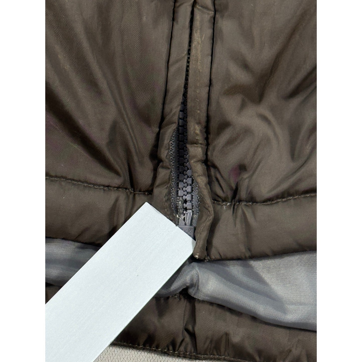 Eddie Bauer Goose Down Puffer Jacket mens Large Full Zip Premium Vest Quilted